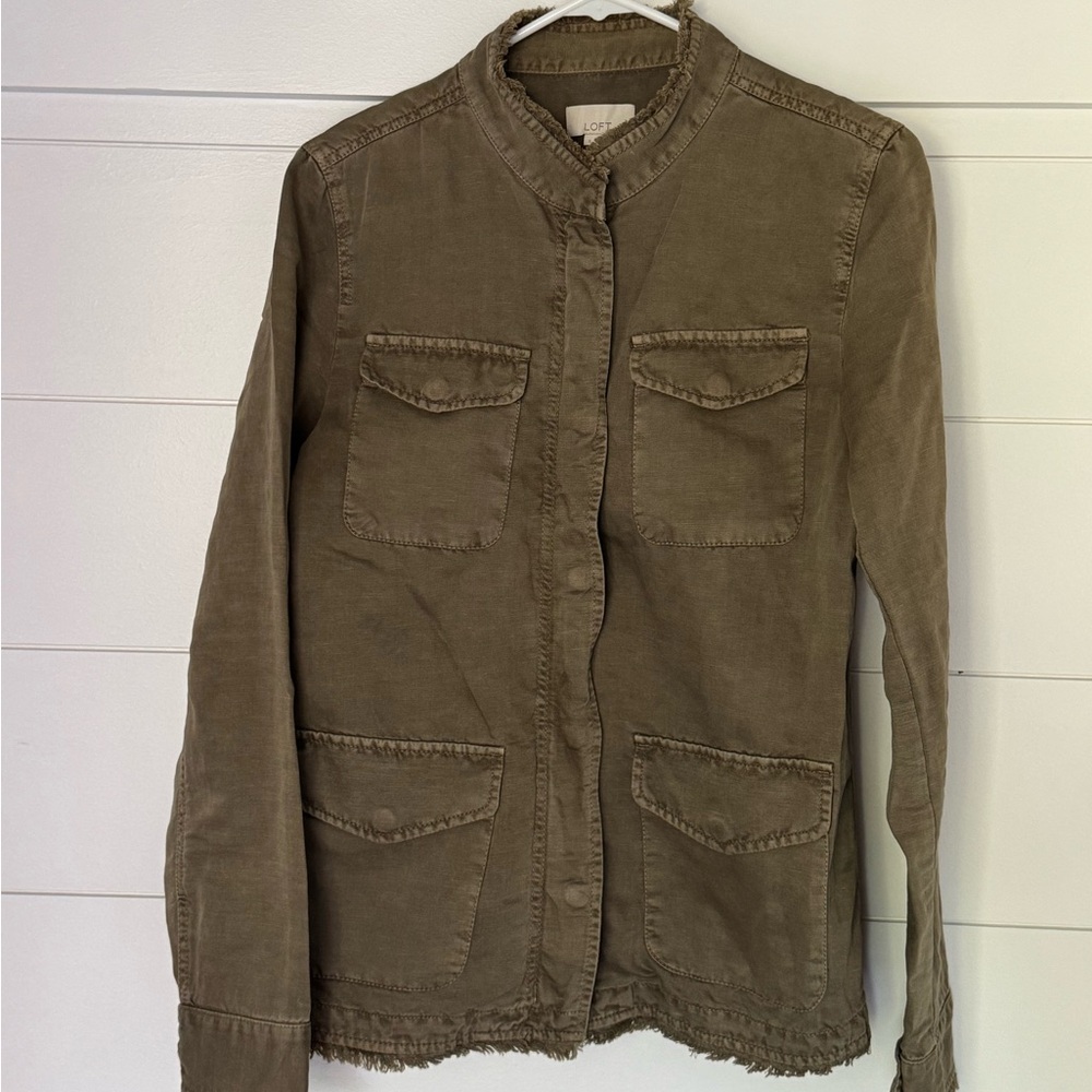 Loft Olive Green Utility Jacket, Women’s S - Picture 6 of 9